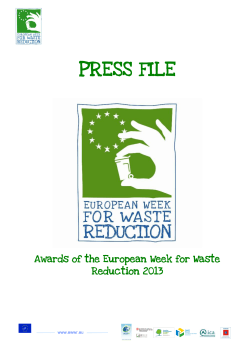 PRESS FILE - The European Week for Waste Reduction