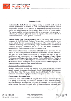 Download Our Company profile - About Madinat Jalfar Tech Cont
