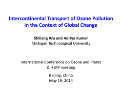 Intercontinental Transport of Ozone Pollution in the Context of