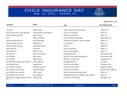 Chile Insurance Day Attendee List