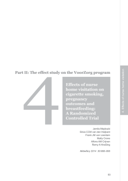 Effects of nurse home visitation on cigarette - VU