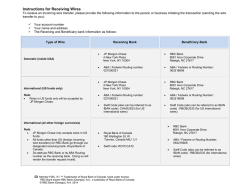 Instructions for Receiving Wires