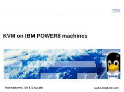 KVM on IBM POWER8 Machines