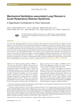 Mechanical Ventilation–associated Lung Fibrosis in Acute
