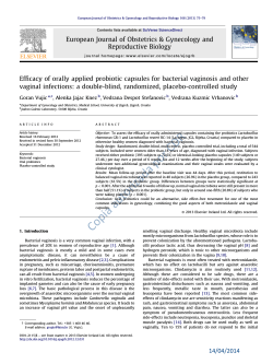 Efficacy of orally applied probiotic capsules for bacterial vaginosis
