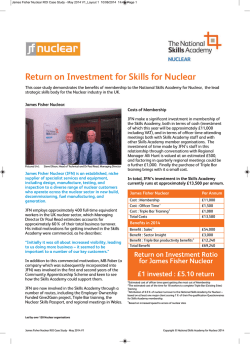 James Fisher Nuclear ROI Case Study