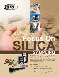 2014 Focus on Silica Sampling Brochure.indd