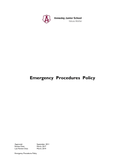 Emergency Procedures Policy