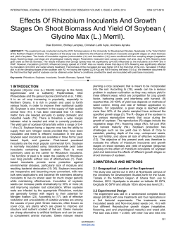 Effects Of Rhizobium Inoculants And Growth Stages On Shoot