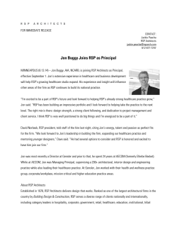 Jon Buggy Joins RSP as Principal