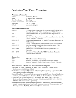 Download CV - Centraal Planbureau