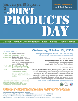 Joint Products Day (NSWWA Host)