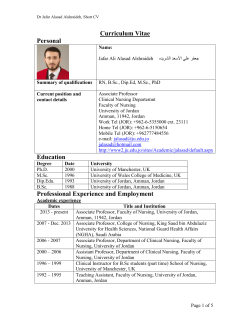 Jafar Alasad Alshraideh Sort CV for JU Web site