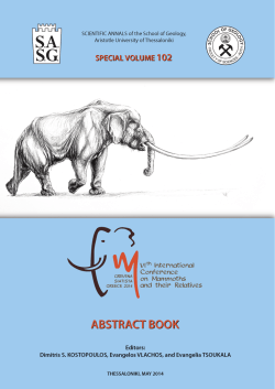 Download File - VI International Conference on Mammoths and their