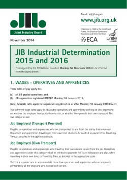 JIB Industrial Determination 2015 and 2016