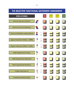 THE SELEcTiVE FUNcTioNAL MoVEMENT ASSESSMENT