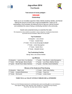 Jog-a-thon Awards Recap - Valley Catholic School