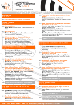 Download Agenda - Commonwealth Telecommunications