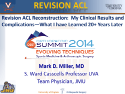 ACL Complications - Orthopaedic Summit 2014