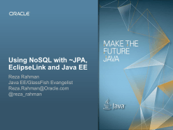 Using NoSQL with ~JPA, EclipseLink and Java EE