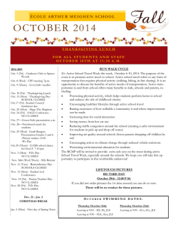 OCTOBER 2014 - Portage la Prairie School Division