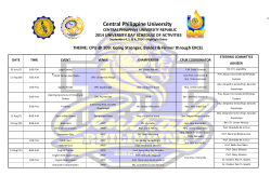 Activities - UDAY 2014 - Central Philippine University