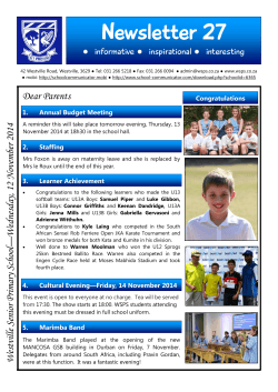 2014 - Term 4 - Issue 27 - westville senior primary school