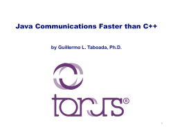 Java Communications Faster than C++
