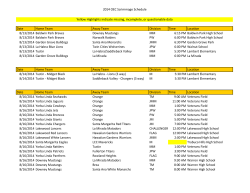 2014 OEC Scrimmage Schedule Date Home Team Away Team