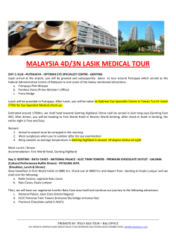 MALAYSIA 4D/3N LASIK MEDICAL TOUR