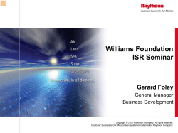 ISR - Raytheon View, Gerard Foley, GM Business Development