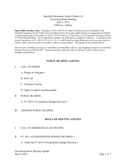 Board Agenda - Stanfield Elementary School District 24
