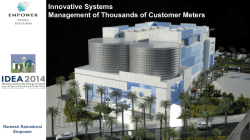 Innovative Systems Management of Thousands of Customer Meters