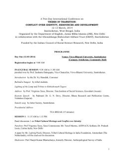 CONFERENCE PROGRAMME-3 - Dorfentwicklung Indien