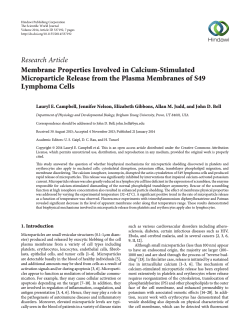 Membrane Properties Involved in Calcium