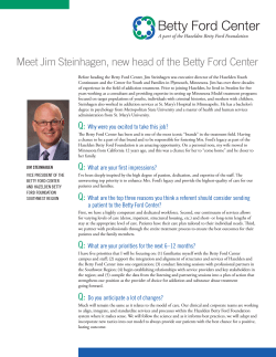 Meet Jim Steinhagen, new head of the Betty Ford Center