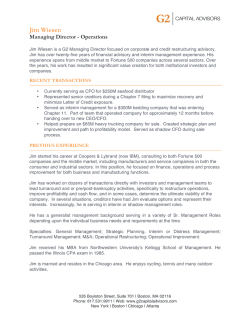 Jim Wiesen - G2 Capital Advisors