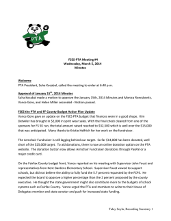 PTA Meeting Minutes 3-5-14