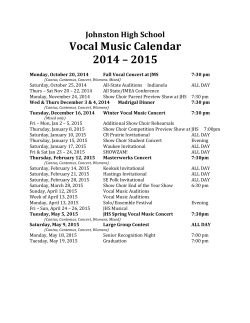 JHS Vocal Music Calendar 14-15