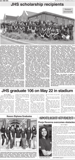 JHS graduate 106 on May 22 in stadium JHS