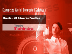 Oracle - JD Edwards Practice