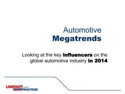 Megatrends in the automotive sector