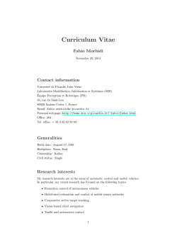 Curriculum Vitae - MIS - Université de Picardie Jules Verne