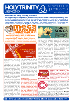 July/Aug 2014 - Holy Trinity Jesmond