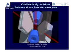 Cold few-body collisions between atoms, ions and molecules