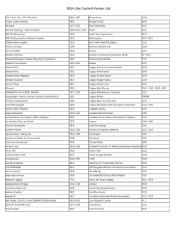 2014 Lilac Festival Vendor List
