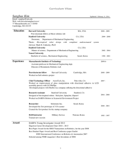 Sangbae Kim - MIT Department of Mechanical Engineering
