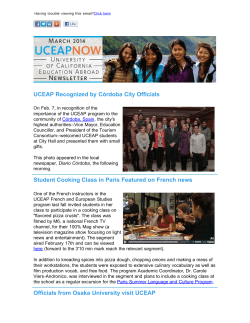 UCEAP Newsletter - March 2014