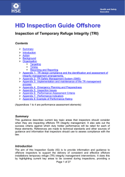 Temporary Refuge - Health and Safety Executive