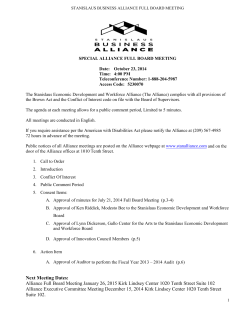Alliance Full Board Meeting PDF 61.66KB